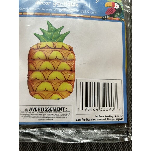 Inflatable Pineapple Palm Tree Luau Party Decor Table Decoration NEW SEALED - Picture 7 of 9